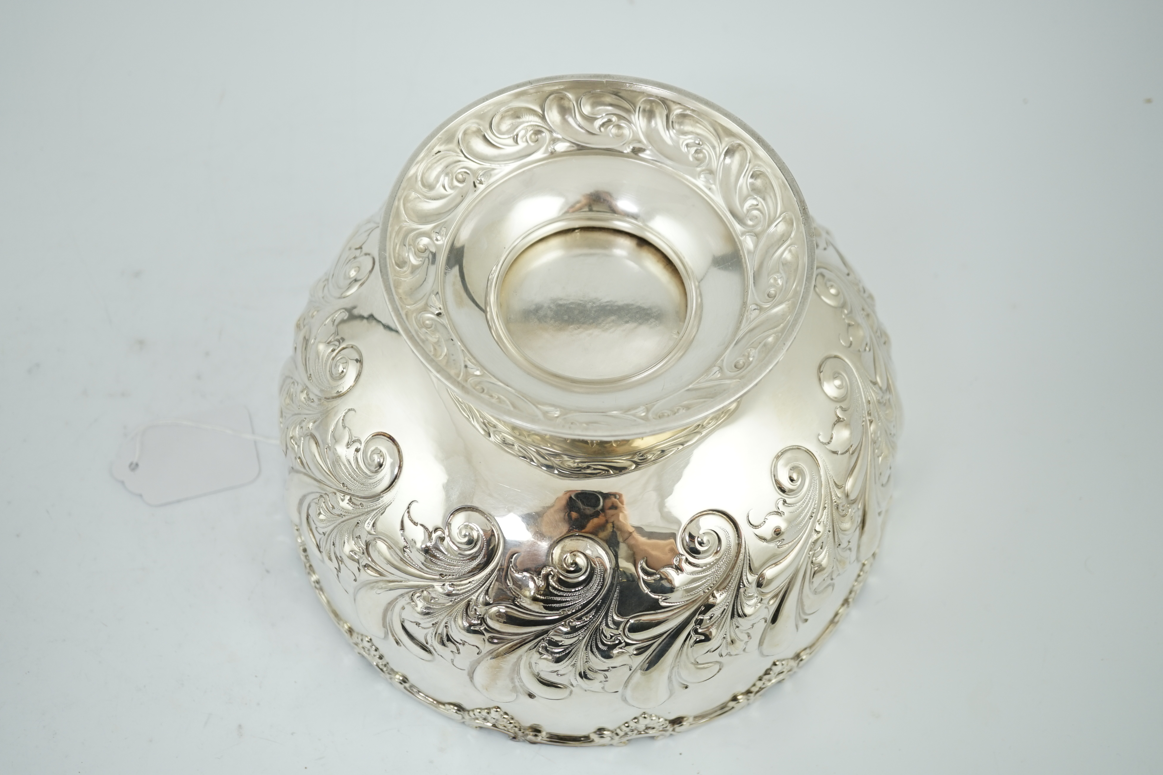 An Edwardian repousse silver Monteith by William Hutton & Sons Ltd